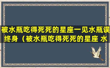 被水瓶吃得死死的星座一见水瓶误终身（被水瓶吃得死死的星座 水瓶男）